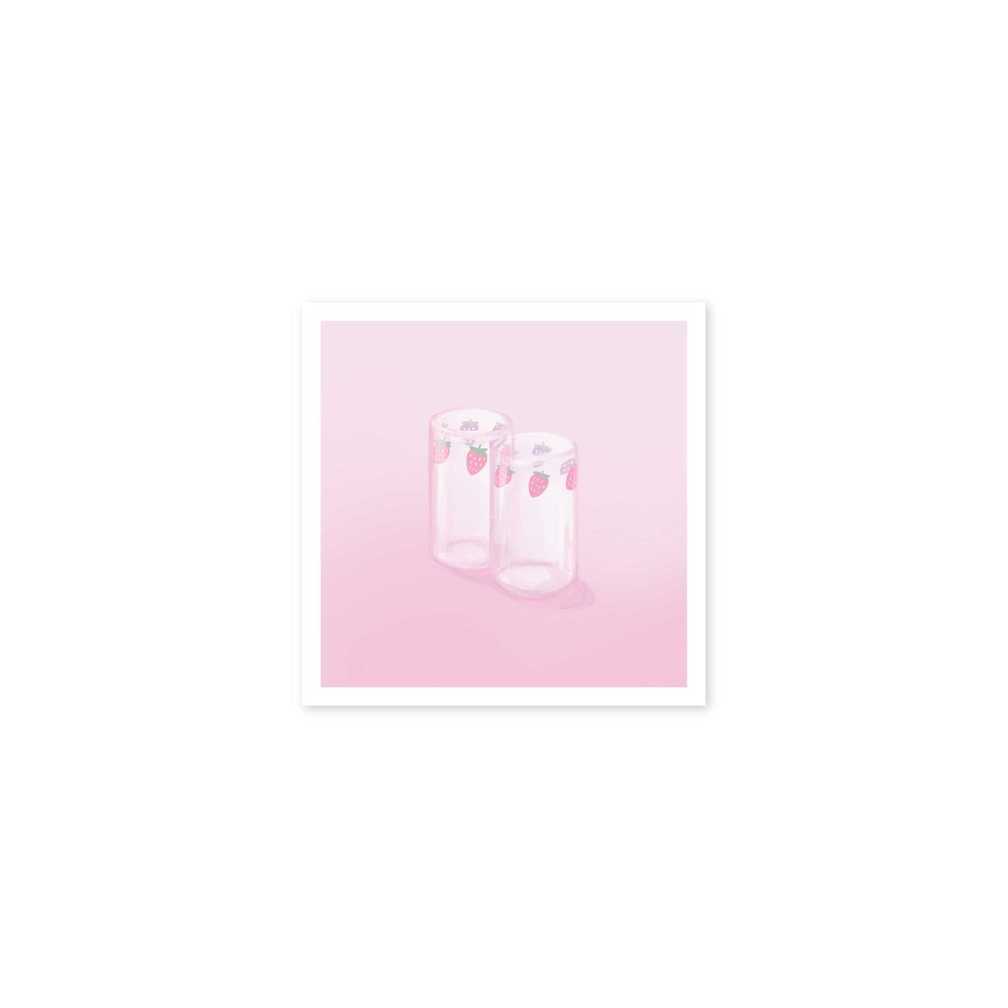 Strawberry Glasses Art Print