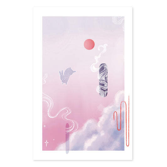 Rabbit Who Leapt Through Time Art Print