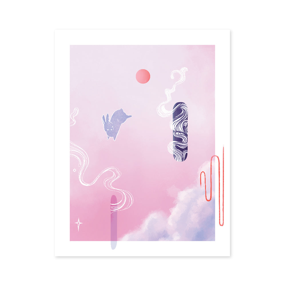 Rabbit Who Leapt Through Time Art Print