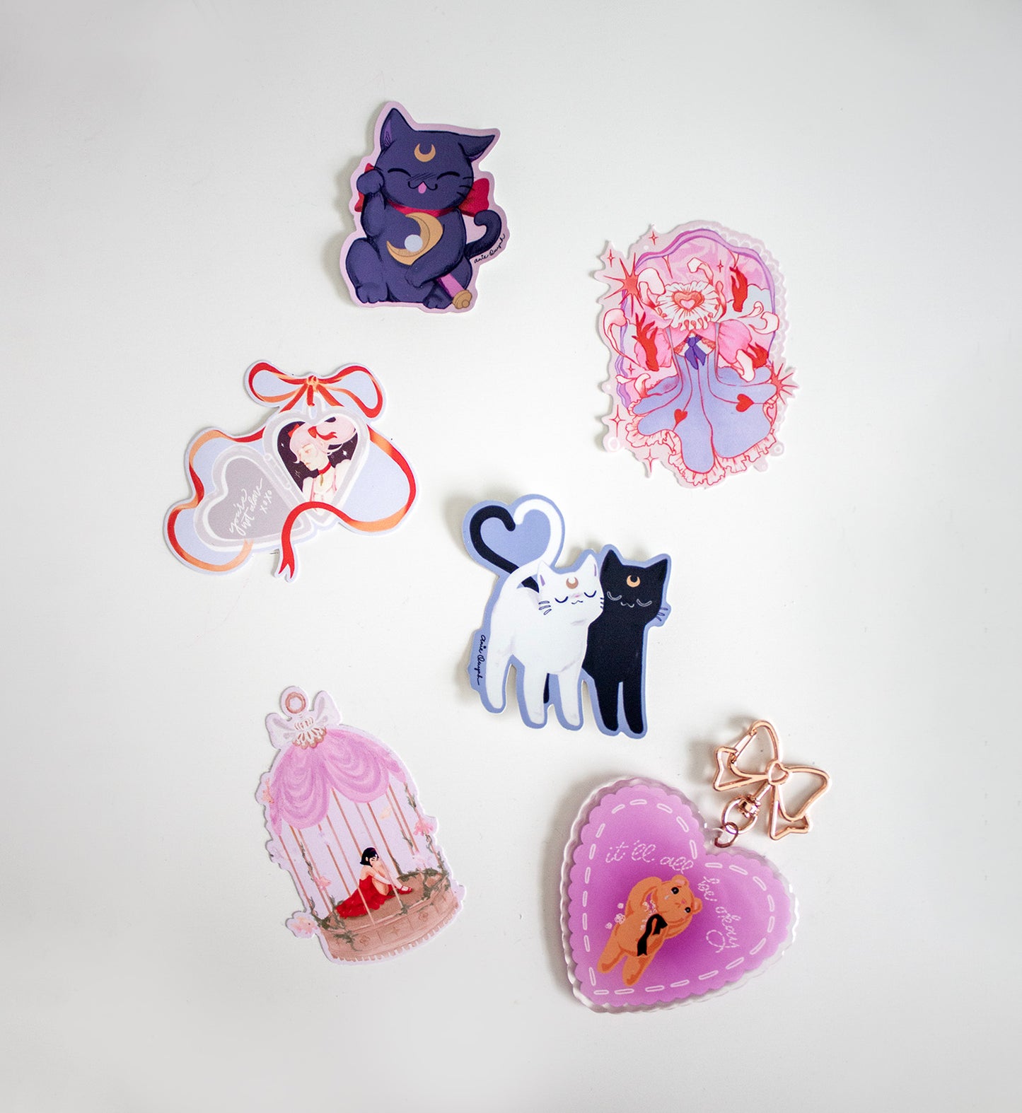 Emotional Support Teddy Keychain