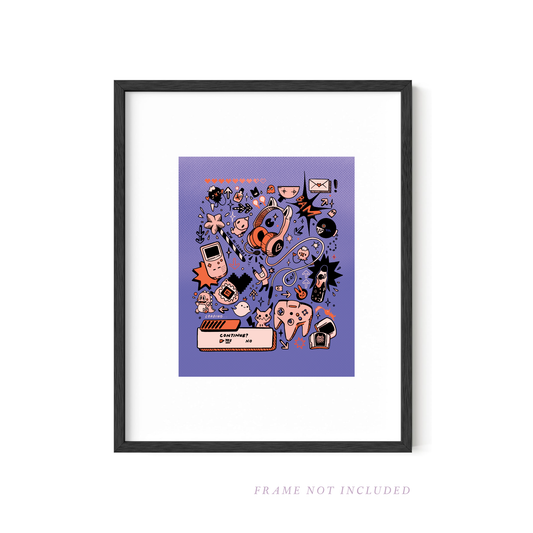 Y2K Gamer Starter Pack Art Print