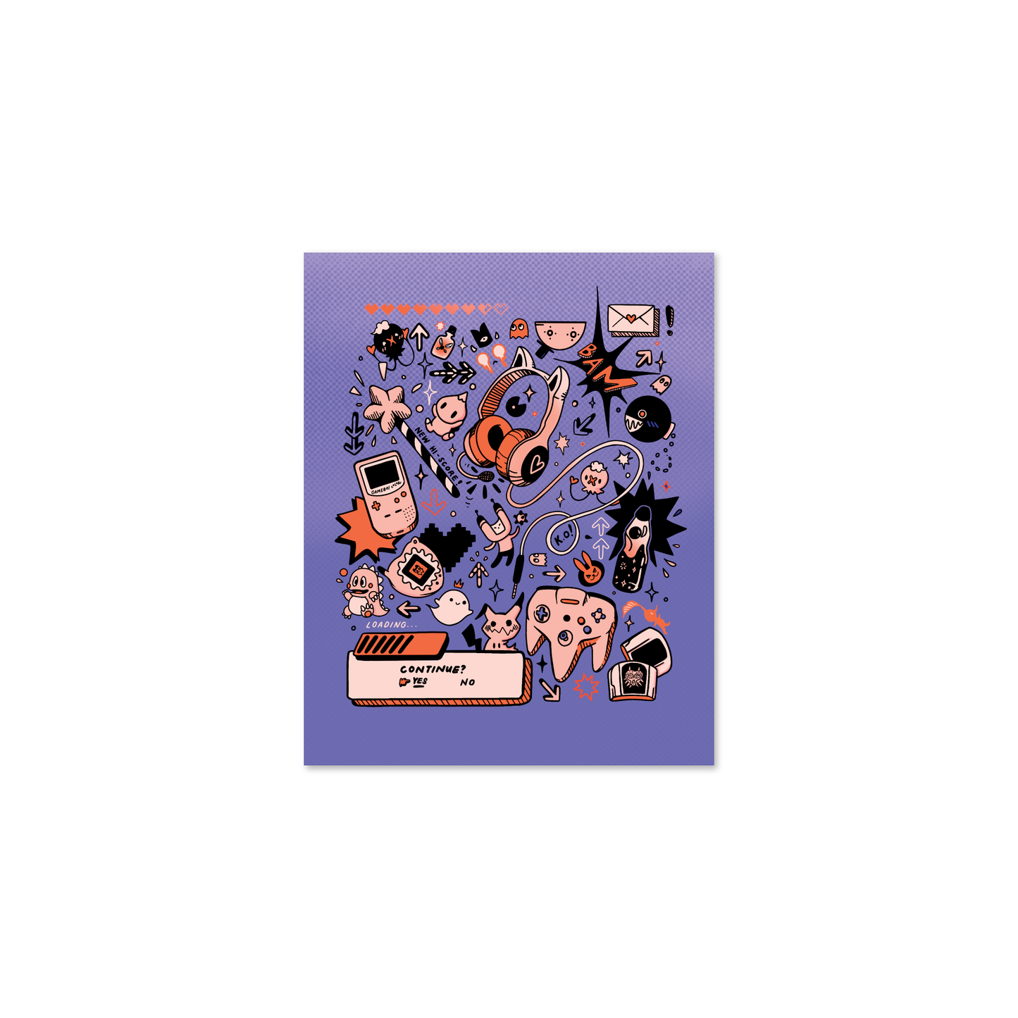 Y2K Gamer Starter Pack Art Print