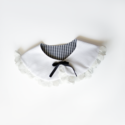 Petite Peter Collar (Gingham / White Twill)