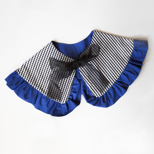Alice Collar (royal blue / gingham)