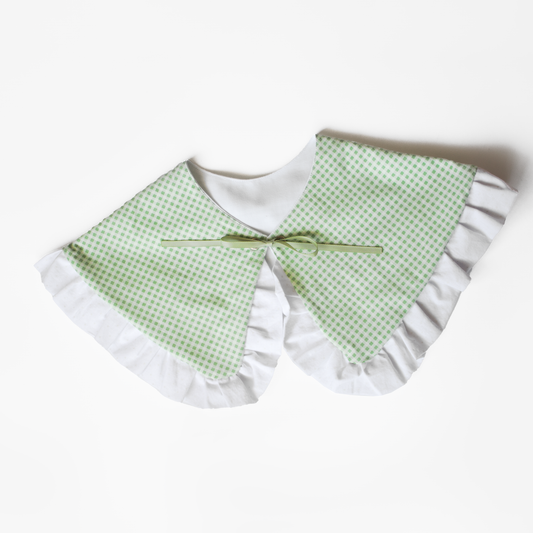 Alice Collar (white / green gingham)