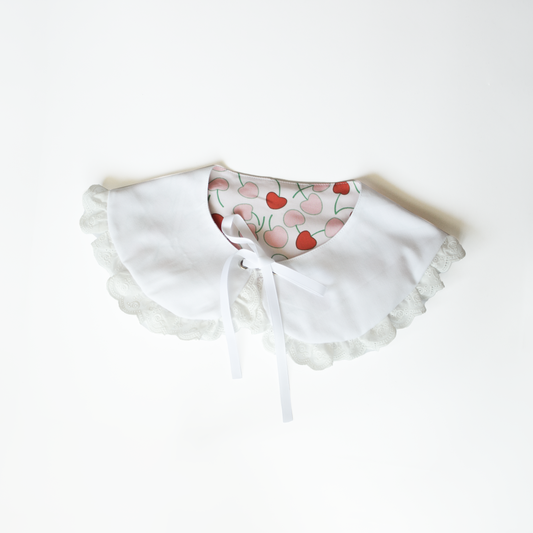Petite Peter Collar (White / Cherry Medley)