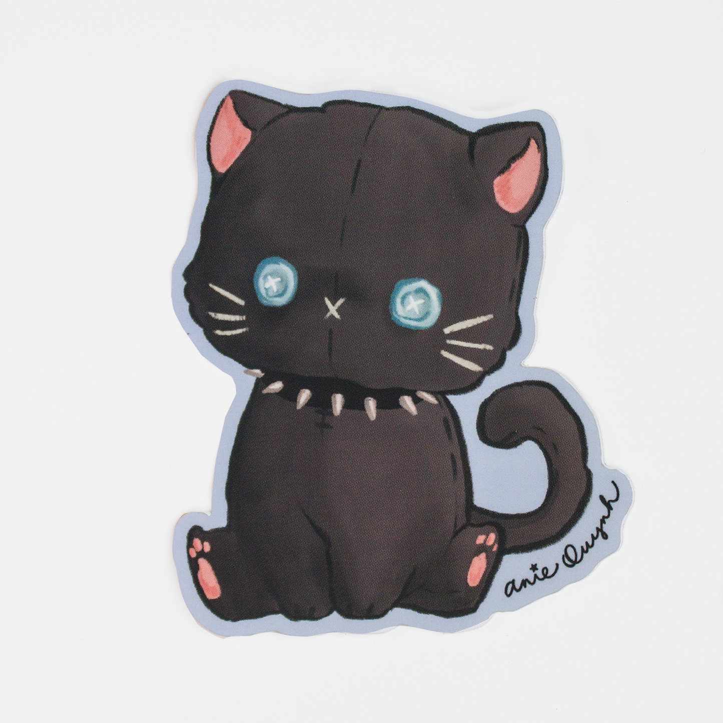 Black Cat Plush Sticker