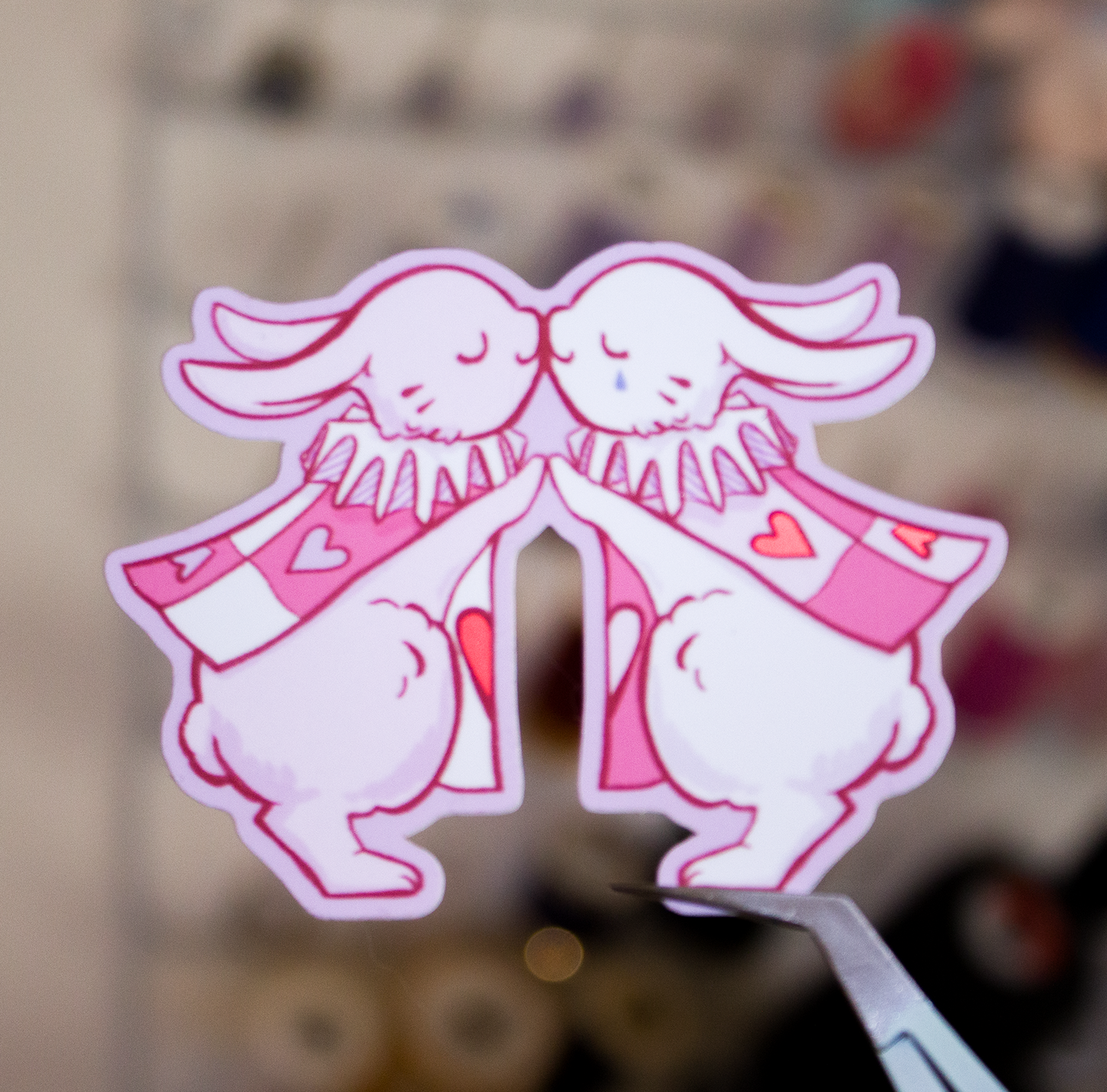 Harlequin Rabbits Sticker