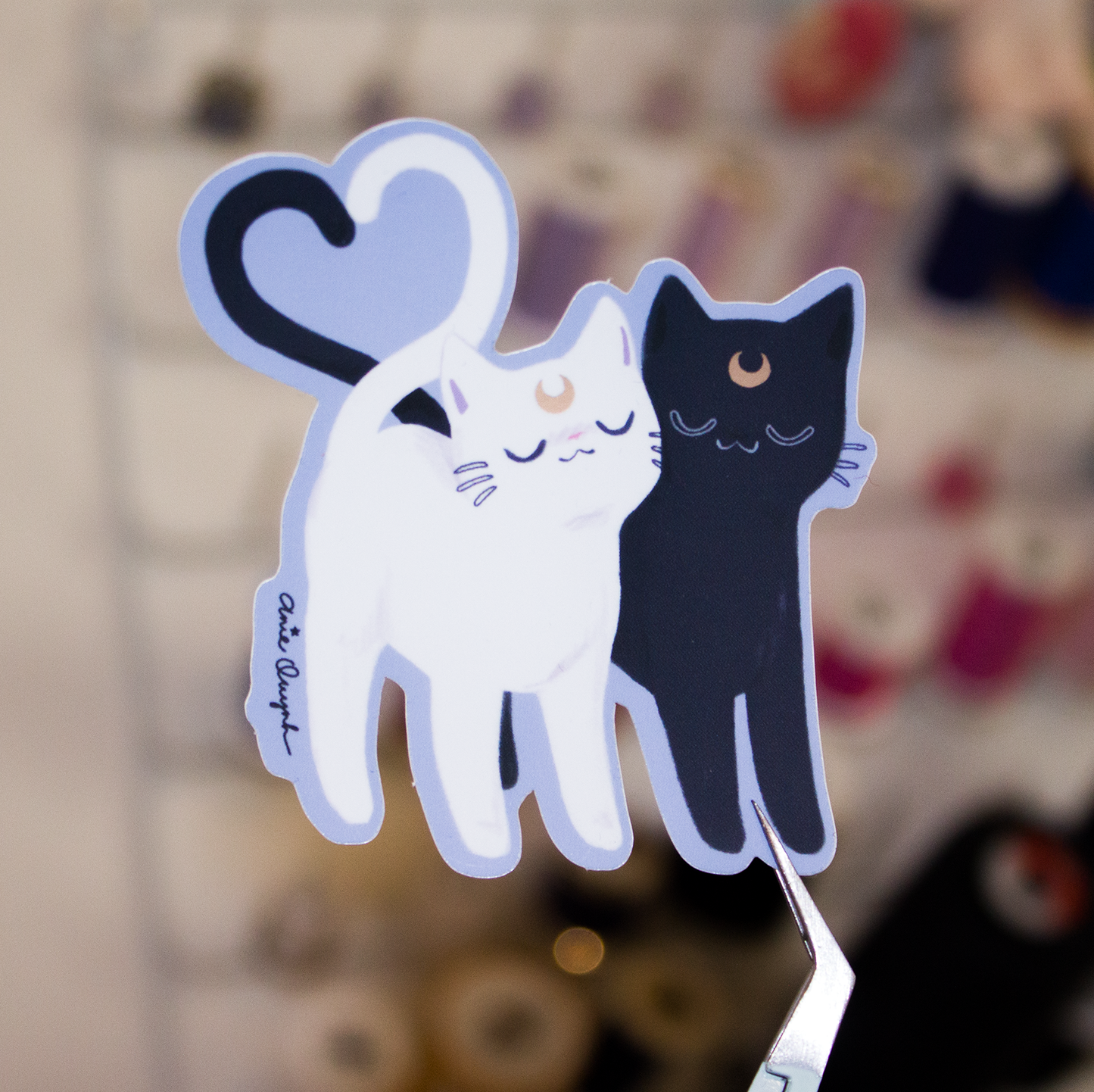Luna and Artemis Sticker