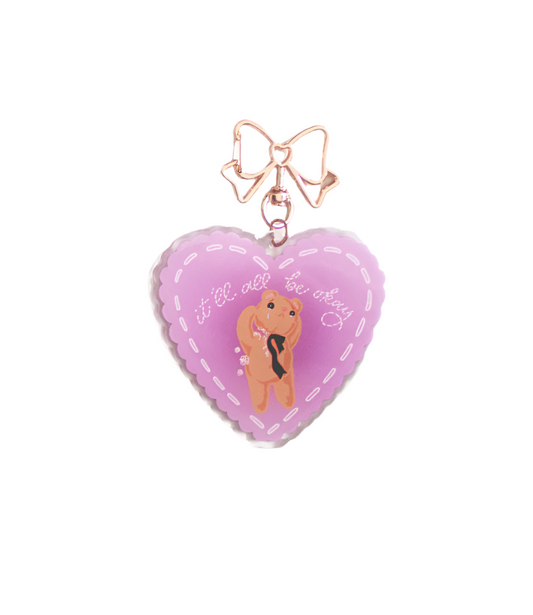 Emotional Support Teddy Keychain