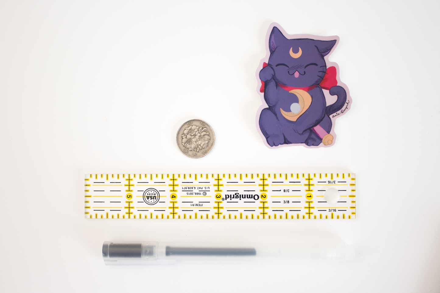 Luna Lucky Cat Sticker