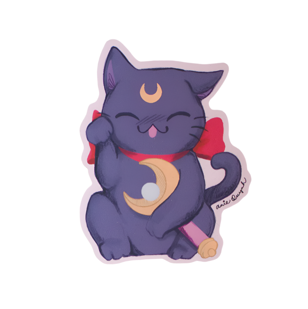 Luna Lucky Cat Sticker
