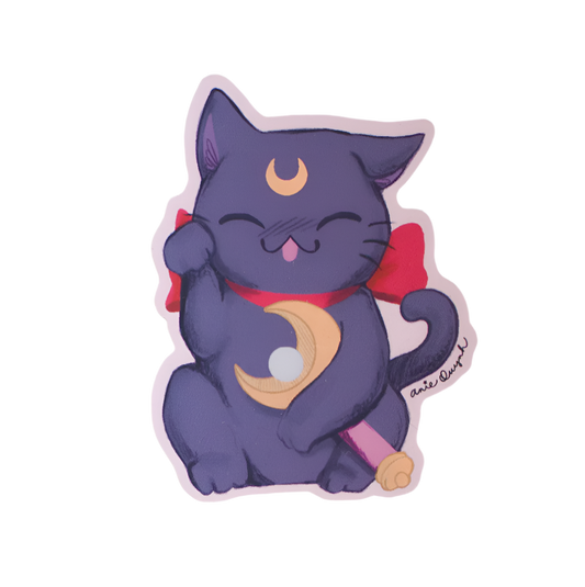 Luna Lucky Cat Sticker