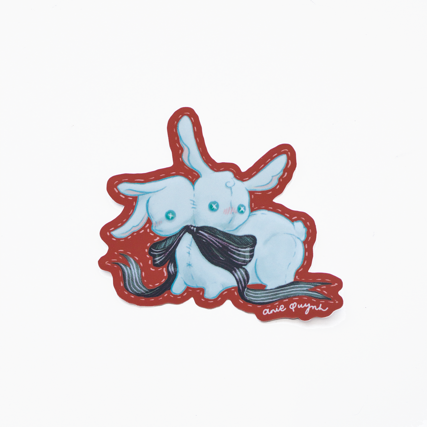 Conjoined Bunnies Sticker