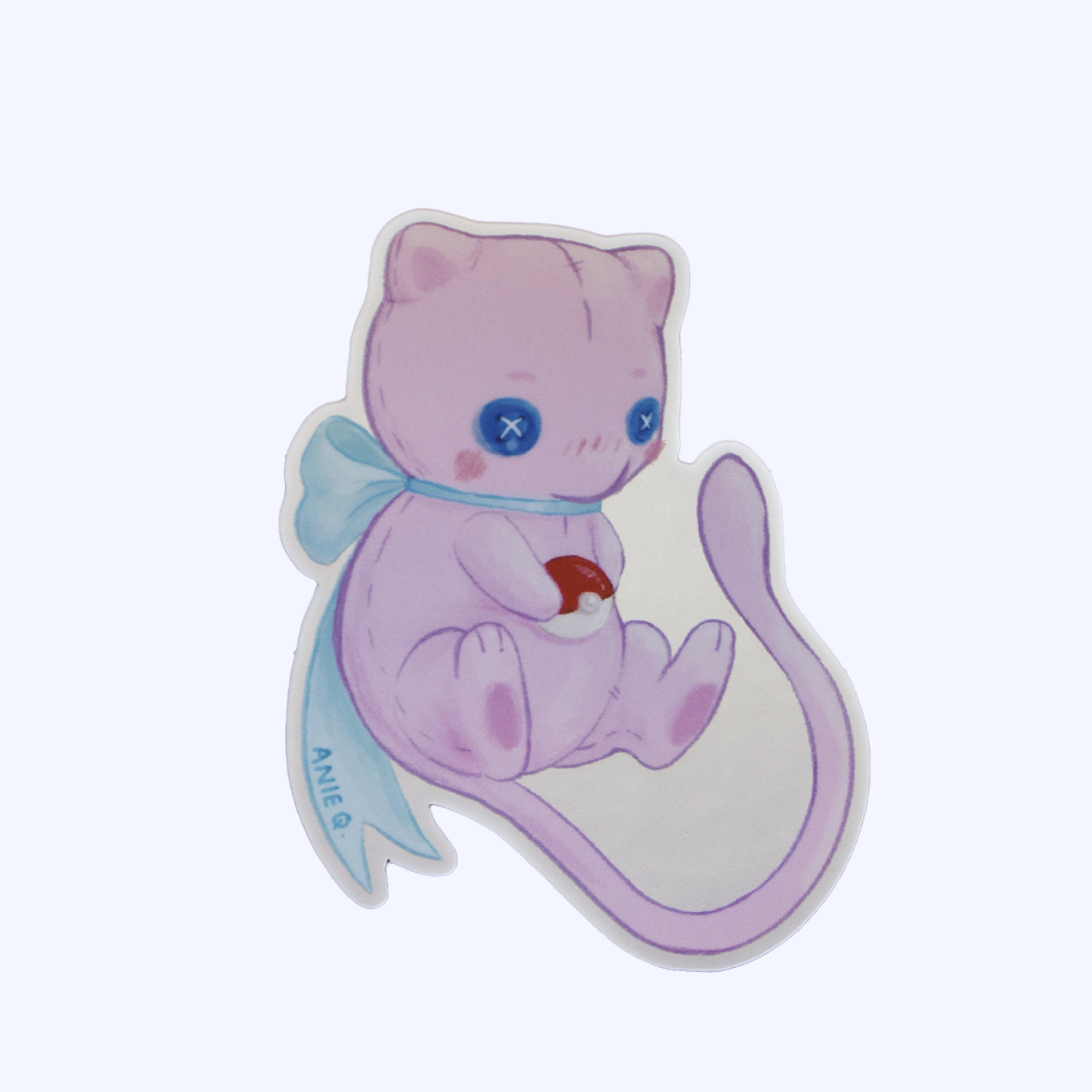 Holo Mew Plush Sticker