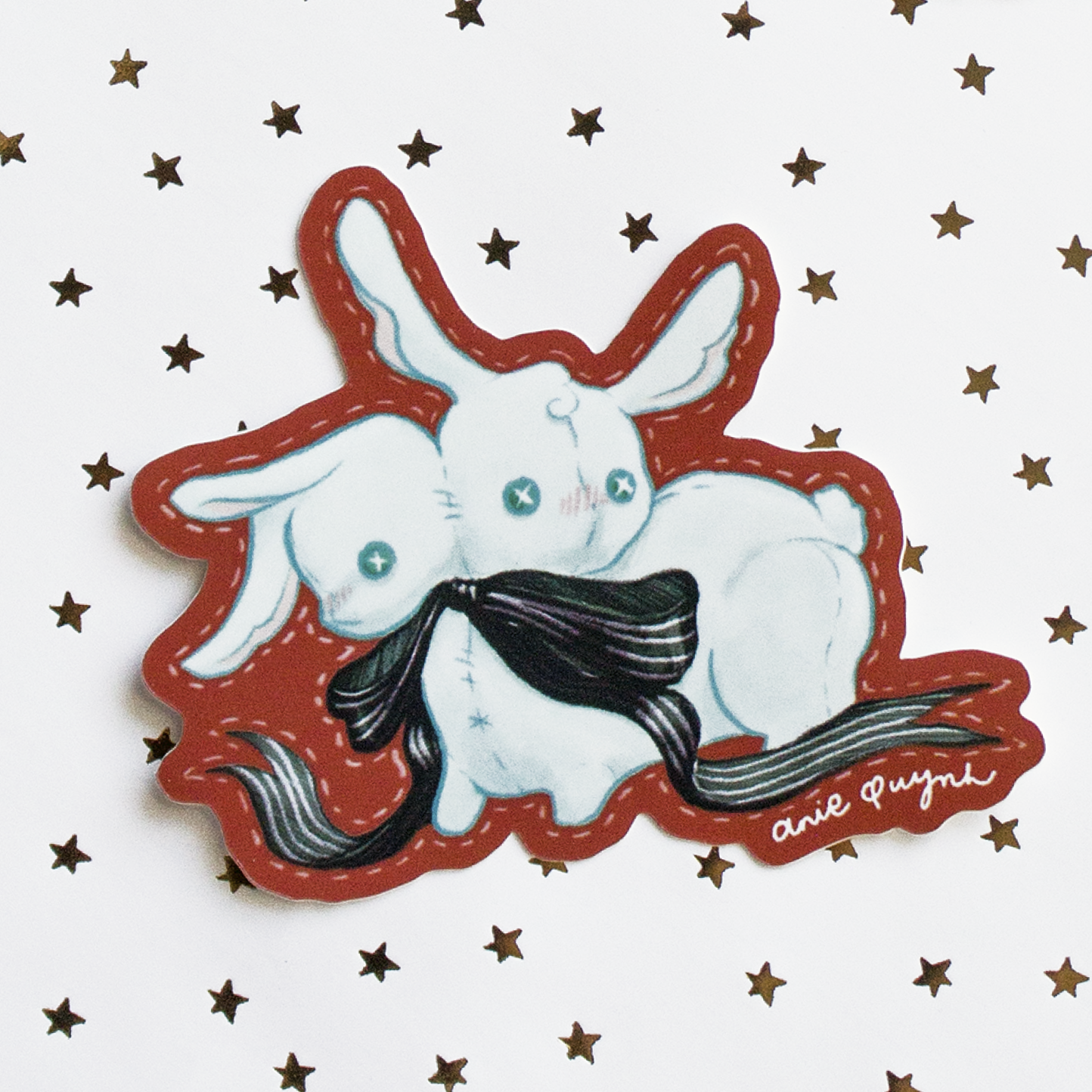 Conjoined Bunnies Sticker
