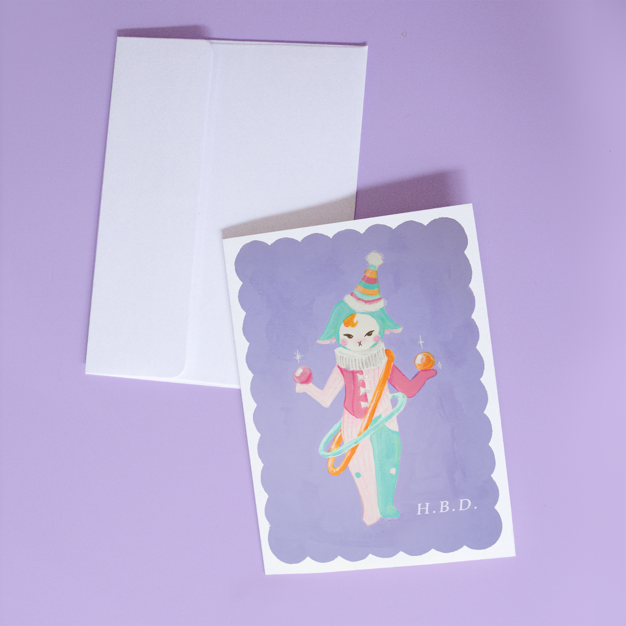 Birthday Clown Greeting Card